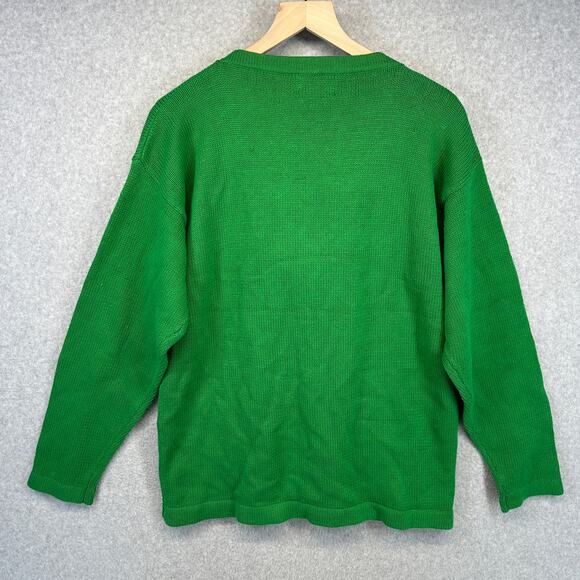 Cervelle Sweater Womens Size S Green Ramie Blend Beaded Embellished Button Front - Picture 2 of 15